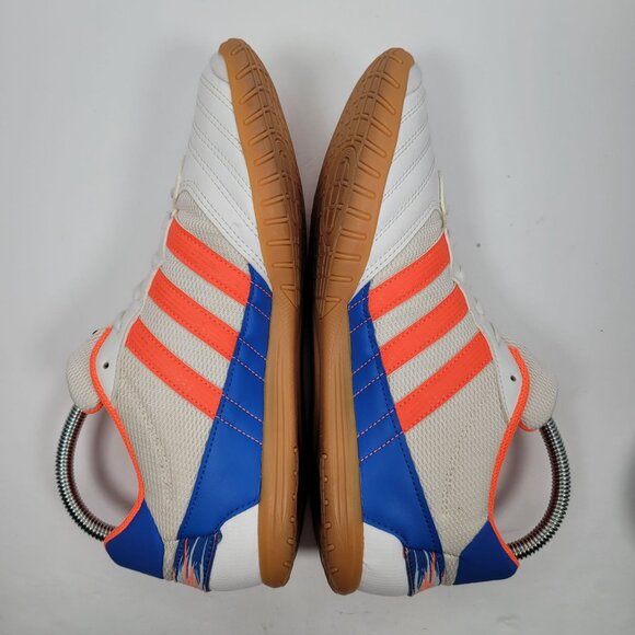 Adidas Super Sala Men's White/Orange/Blue Soccer Shoes FV2560 US Size 10.5 - Picture 6 of 8